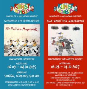 Flyer der Ausstellung von Günter Rückert. (C) Kunstbonbon