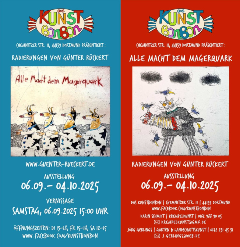 Flyer der Ausstellung von Günter Rückert. (C) Kunstbonbon