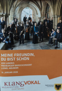 Das Prgrammheft des Abends. (C) Klangvokal