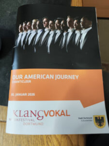 Das Programmhelft von Chanticleer."